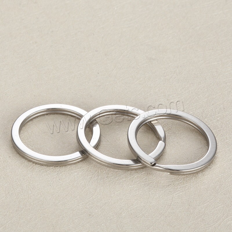 Clés anneau en acier inoxydable , normes différentes pour le choix, couleur originale, Vendu par PC