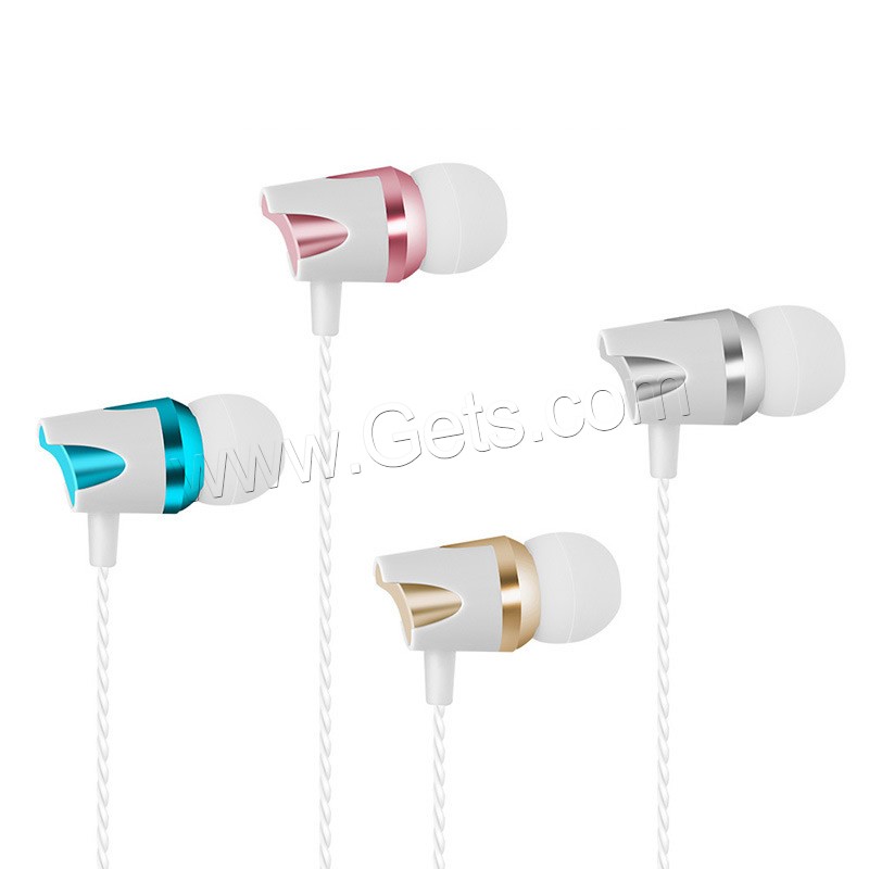 TPE Wired Earphone, with PC Plastic, different packing style for choice, more colors for choice, 3.5mm, Length:Approx 47 Inch, Sold By Strand