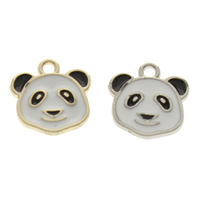 Zinc Alloy Animal Pendants, Panda, plated, enamel lead & cadmium free Approx 1mm 