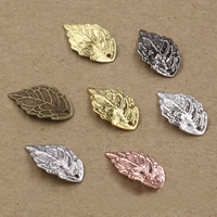Brass Leaf Pendants, plated nickel, lead & cadmium free Approx 1.5mm 