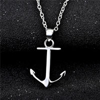Sterling Silver Pendants, 925 Sterling Silver, Anchor, nautical pattern & for woman 