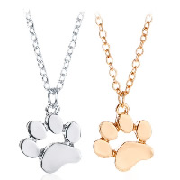 Zinc Alloy Necklace, with 1.9lnch extender chain, Bear Paw, plated, oval chain & for woman Approx 17.7 Inch 