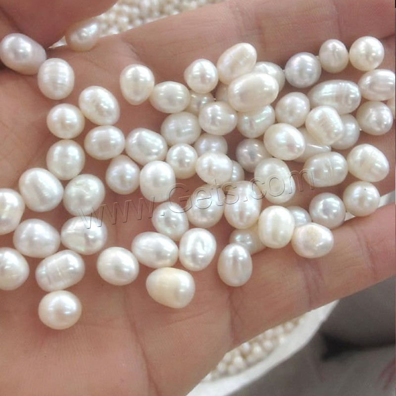 No Hole Cultured Freshwater Pearl Beads, natural, different size for choice, white, 500G/Bag, Sold By Bag