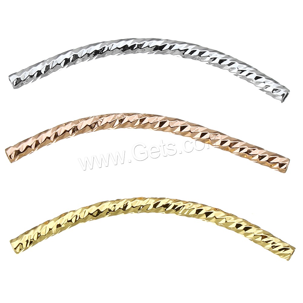 Brass Tube Beads, Curved Tube, plated, different size for choice, more colors for choice, Sold By PC