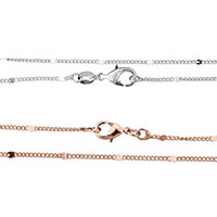 Messingkette Halskette, Messing, plattiert, Hohe Qualität überzogen und verblassen nie & Twist oval, keine, 1.5x1x0.5mm, 4.5x1.5x0.1mm, Länge:ca. 18 ZollInch, verkauft von Strang