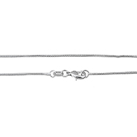 Латунь цепи ожерелье, покрытый платиной, Высокое качество и никогда не выцветает & змея цепи длина:Приблизительно 18 дюймовый, продается Strand