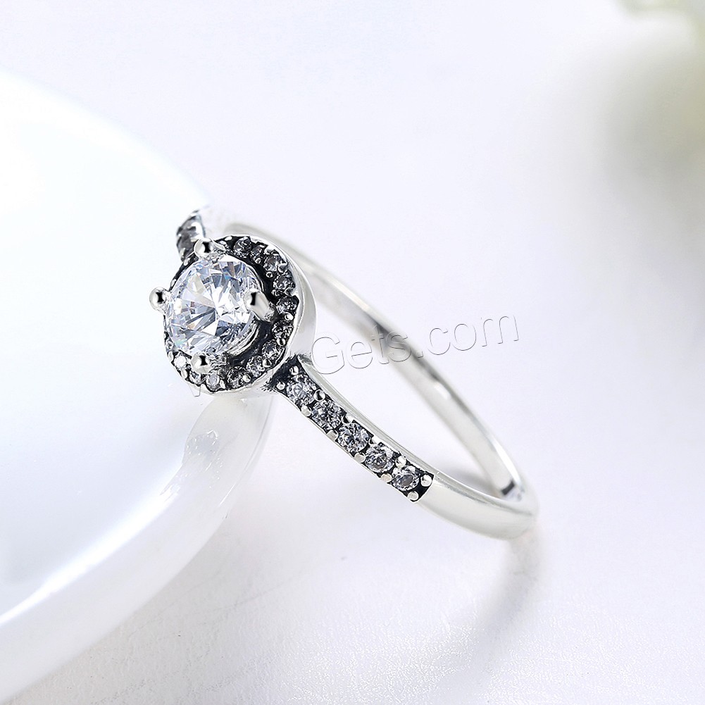 Thailand Sterling Silver, Flat Round, different size for choice & for woman & with cubic zirconia, 7mm, Sold By PC