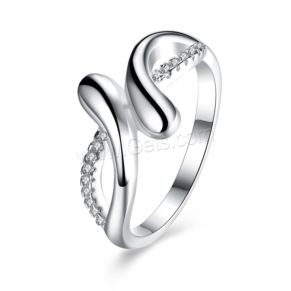 Favourer ® палец кольцо, Серебро 925 пробы, разный размер для выбора & Женский & с кубическим цирконием, 11mm, продается PC