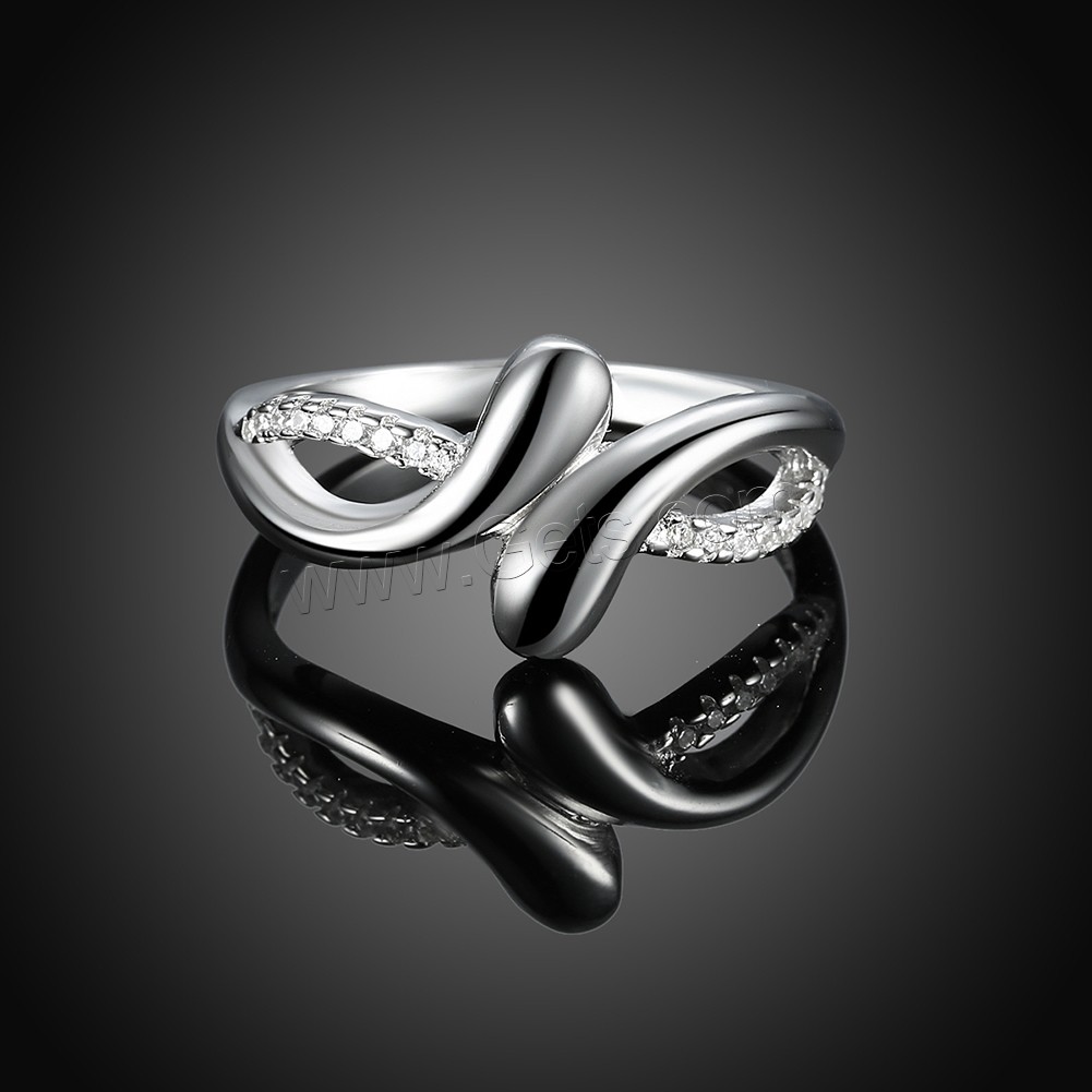 Favourer ®-Fingerring, 925 Sterling Silber, verschiedene Größen vorhanden & für Frau & mit kubischem Zirkonia, 11mm, verkauft von PC