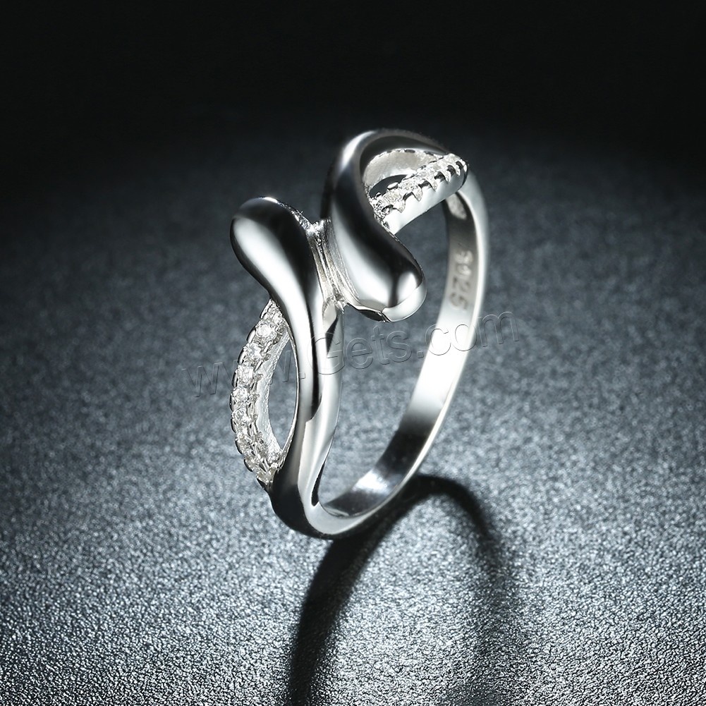 Favourer ® палец кольцо, Серебро 925 пробы, разный размер для выбора & Женский & с кубическим цирконием, 11mm, продается PC