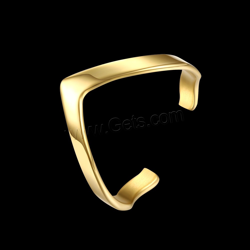 Stainless Steel Cuff Finger Ring, plated, Unisex & different size for choice, more colors for choice, 2mm, Sold By PC
