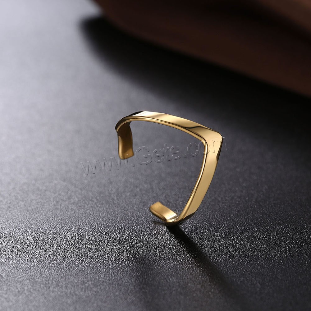 Stainless Steel Cuff Finger Ring, plated, Unisex & different size for choice, more colors for choice, 2mm, Sold By PC
