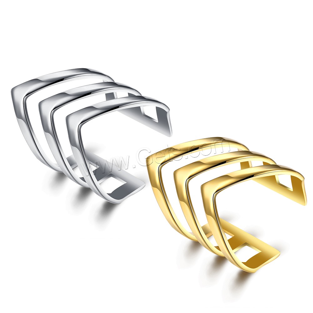 Stainless Steel Cuff Finger Ring, plated, Unisex & different size for choice, more colors for choice, 24mm, Sold By PC