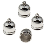 Stainless Steel End Caps, Zinc Alloy, platinum color plated, lead & cadmium free Approx 1.5mm, 9.5mm 