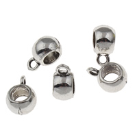 Stainless Steel Bail Bead, Zinc Alloy, Drum, antique silver color plated, lead & cadmium free Approx 2mm, 5mm 