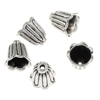 Zinc Alloy Bead Caps, Flower, antique silver color plated, lead & cadmium free Approx 1.5mm 