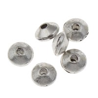 Abalorios de Aleación de Zinc , chapado en color de plata antigua, libre de plomo & cadmio, 5.5x3.5mm, agujero:aproximado 1mm, 100PCs/Bolsa, Vendido por Bolsa