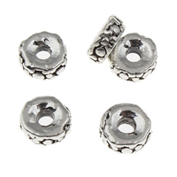 Perles intercalaires en alliage de zinc, Plaqué de couleur d'argent, sans plomb et cadmium Environ 1mm Vendu par sac
