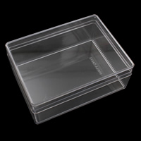 Plastic Bead Container, Rectangle, with letter pattern 