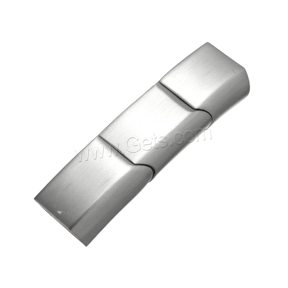 Rechteck Edelstahl Magnetverschluss, plattiert, keine, 40x10x7mm, Bohrung:ca. 5x8mm, verkauft von PC