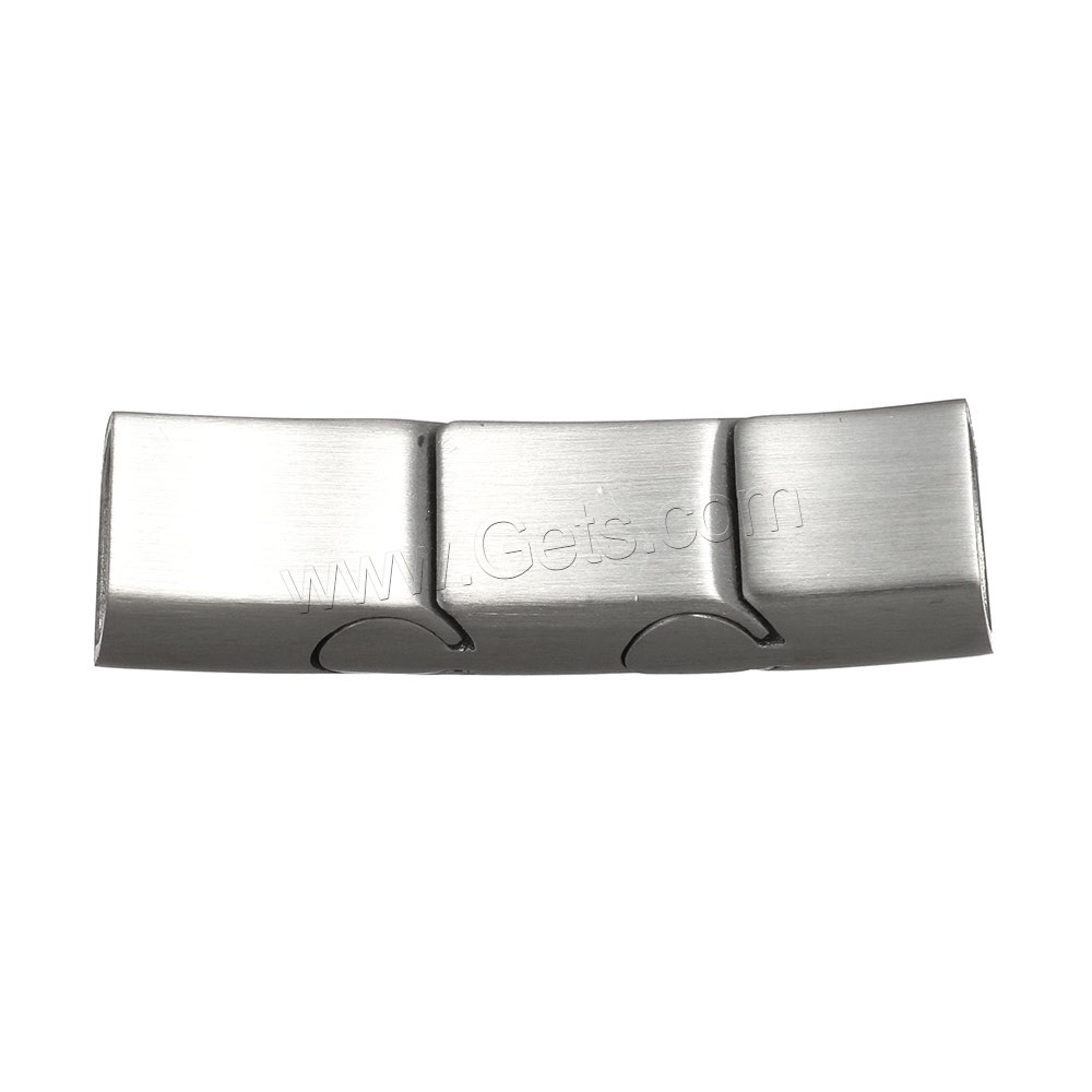 Rectangle Stainless Steel Magnetic Clasp, acier inoxydable, Placage, plus de couleurs à choisir, 40x10x7mm, Trou:Environ 5x8mm, Vendu par PC