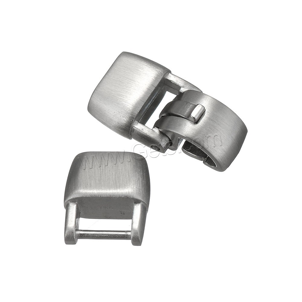 Stainless Steel Fold over Clasp, plated, more colors for choice, 25x9.5x6mm, Hole:Approx 3x7mm, Sold By PC