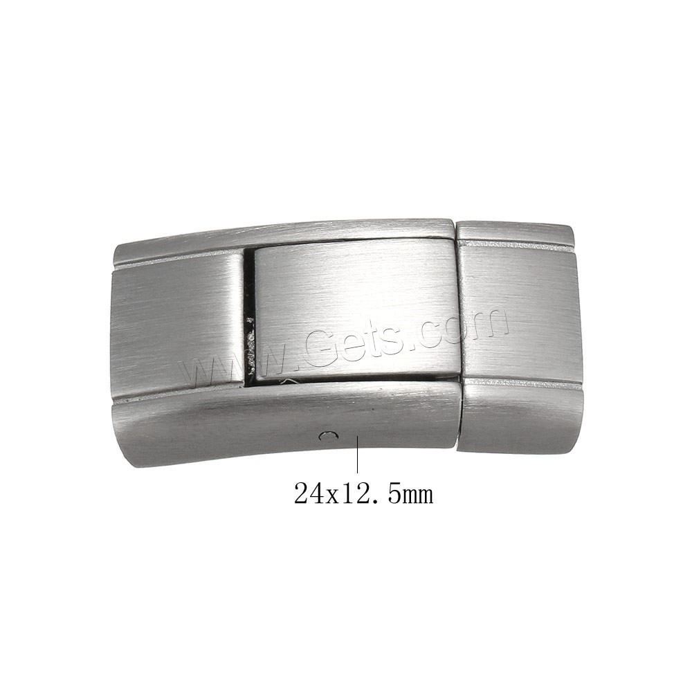 Stainless Steel Snap Clasp, plated, more colors for choice, 24x12.5x5.5mm, Hole:Approx 3x11mm, Sold By PC