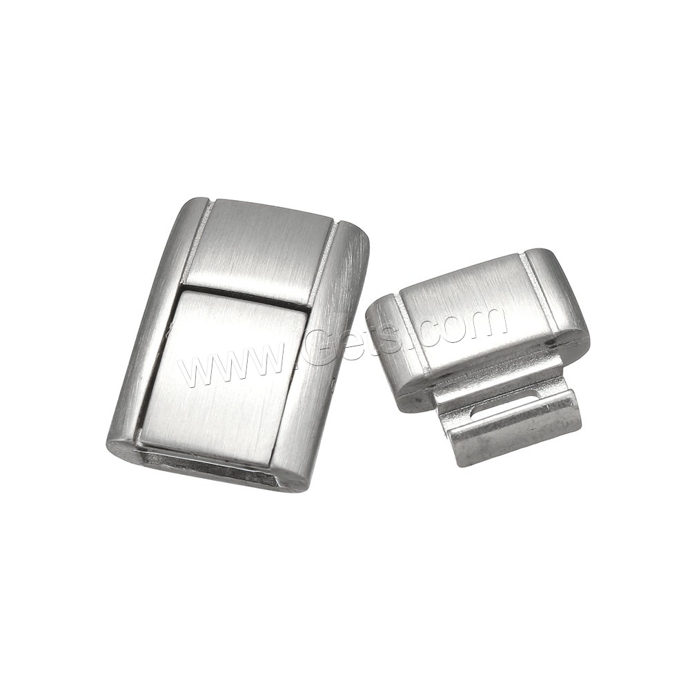 Stainless Steel Snap Clasp, plated, more colors for choice, 24x12.5x5.5mm, Hole:Approx 3x11mm, Sold By PC