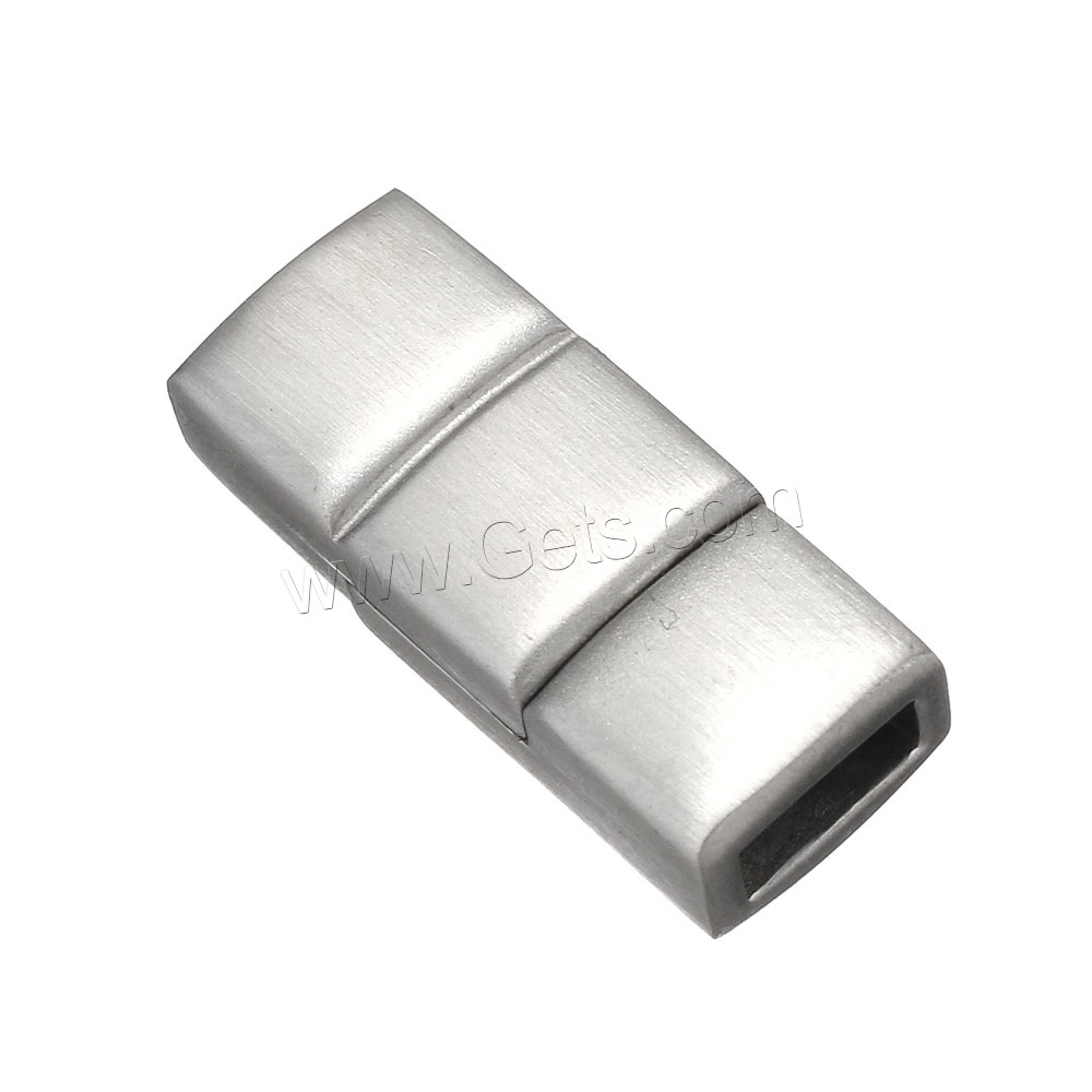 Rectangle Stainless Steel Magnetic Clasp, plated, more colors for choice, 21x9x6mm, Hole:Approx 2.5x6mm, Sold By PC
