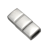 Rechteck Edelstahl Magnetverschluss, plattiert, keine, 21x9x6mm, Bohrung:ca. 2.5x6mm, verkauft von PC