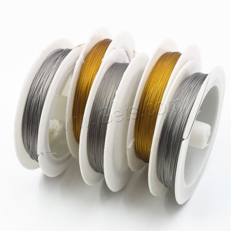 bobine plastique corde, avec fil en laiton, Placage, normes différentes pour le choix, plus de couleurs à choisir, 70m/bobine, Vendu par bobine