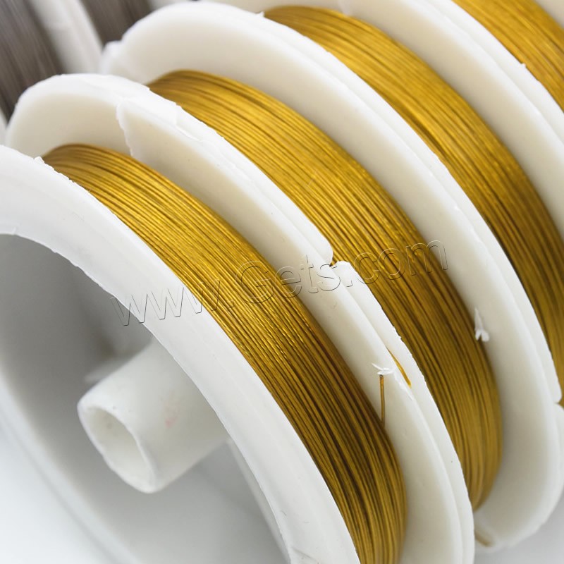 bobine plastique corde, avec fil en laiton, Placage, normes différentes pour le choix, plus de couleurs à choisir, 70m/bobine, Vendu par bobine