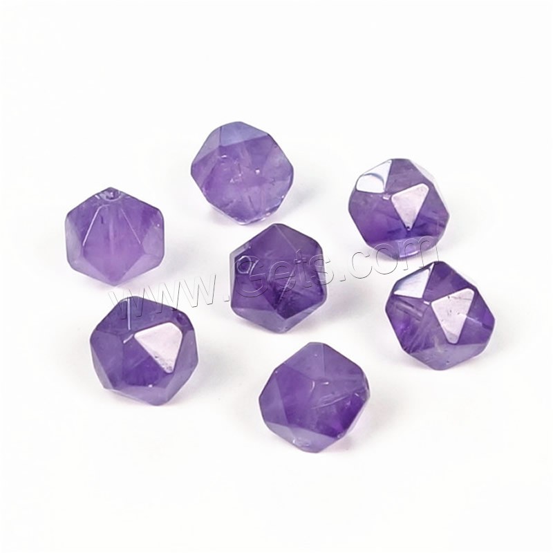 Natural Amethyst Beads, Polygon, February Birthstone & different size for choice & faceted, Hole:Approx 1.2mm, Sold By PC