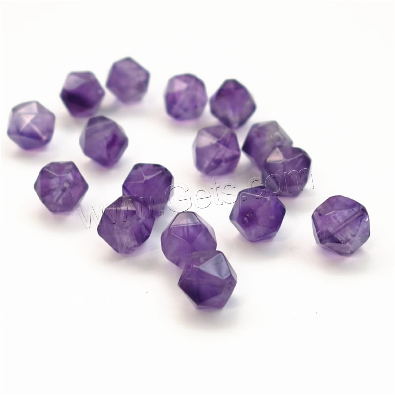 Natural Amethyst Beads, Polygon, February Birthstone & different size for choice & faceted, Hole:Approx 1.2mm, Sold By PC