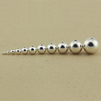 Runde Sterling Silber Perlen, 925 Sterling Silber, verschiedene Größen vorhanden, 300PCs/Tasche, verkauft von Tasche