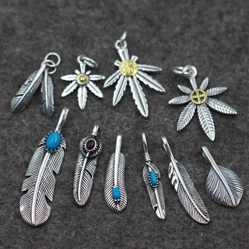 Thailand Sterling Silver Pendants, with Resin, plated, different styles for choice, Hole:Approx 3-4mm, Sold By PC