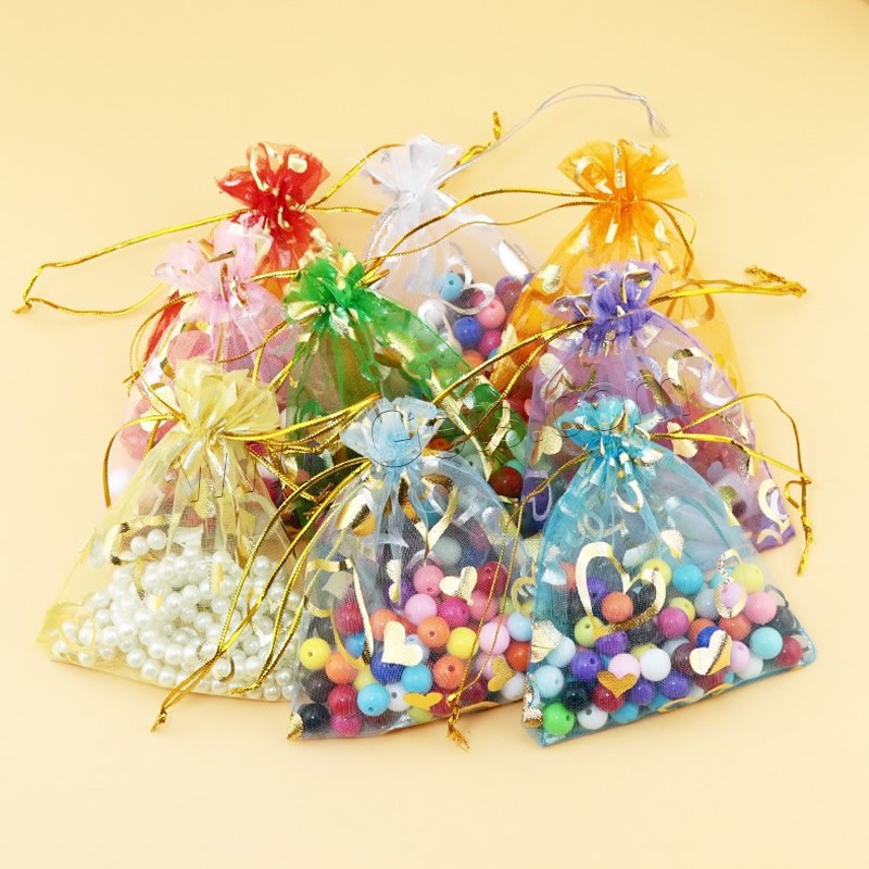 Organza Jewelry Pouches Bags, Rectangle, different size for choice, more colors for choice, 100PCs/Bag, Sold By Bag