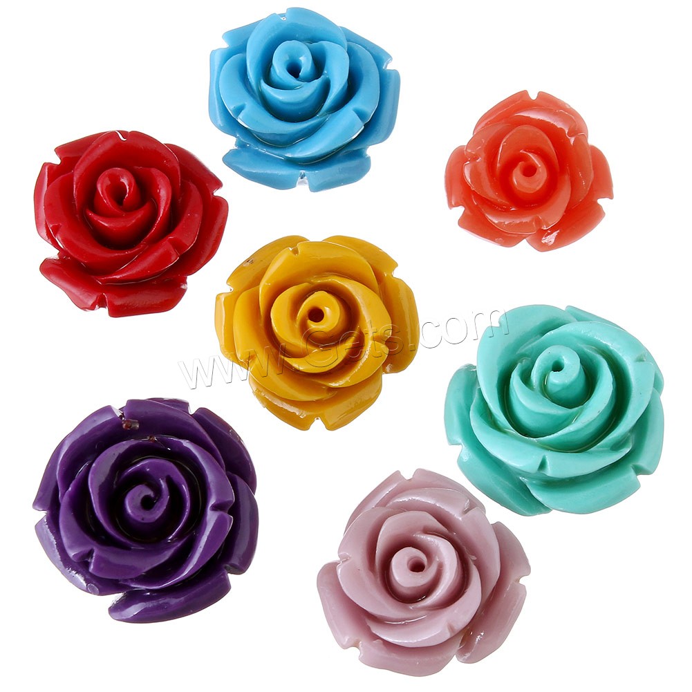 Joyería Resina Cuentas, Flor, diverso tamaño para la opción, más colores para la opción, Vendido por UD