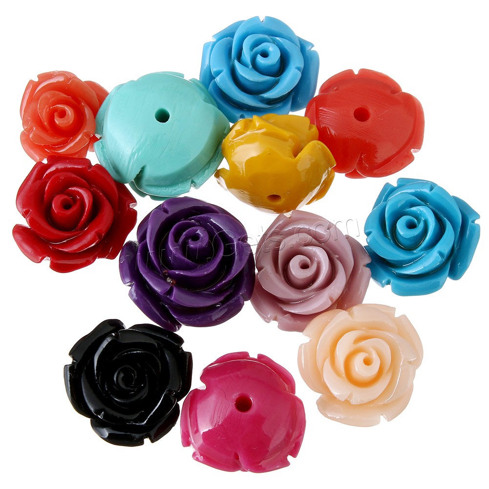 Bijoux Perles en résine, fleur, normes différentes pour le choix, plus de couleurs à choisir, Vendu par PC