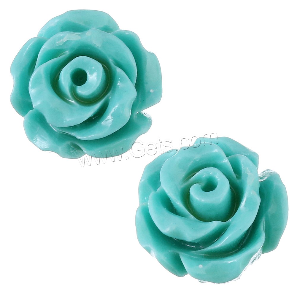 Resin Jewelry Beads, Flower, different size for choice, more colors for choice, Hole:Approx 1mm, Sold By PC