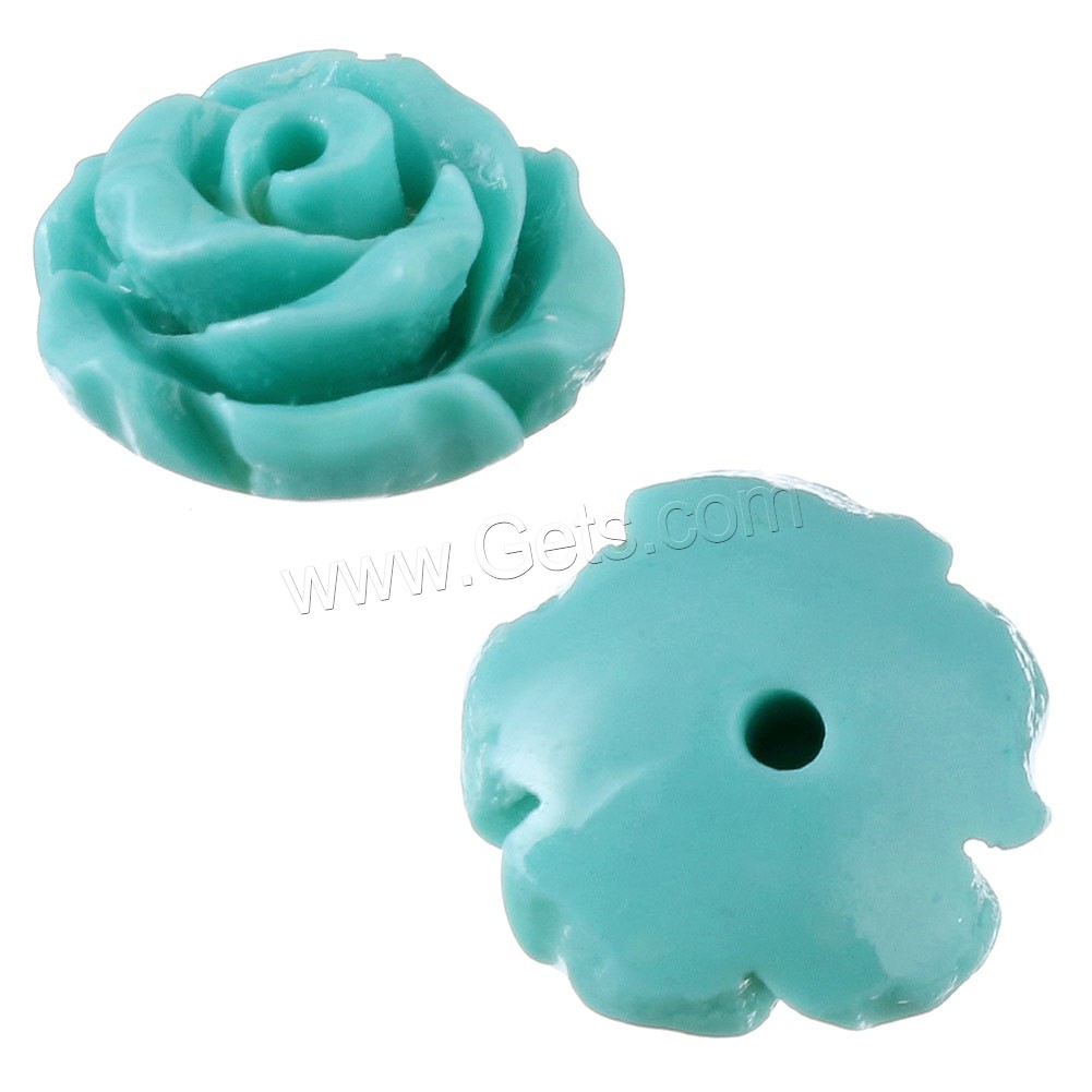 Resin Jewelry Beads, Flower, different size for choice, more colors for choice, Hole:Approx 1mm, Sold By PC