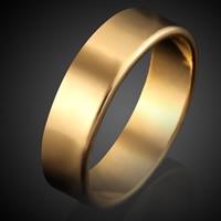 El anillo de dedo unisex, metal, Donut, chapado en oro de 18 K, unisexo & diverso tamaño para la opción & con el patrón de la letra, libre de plomo & cadmio, 5mm, Vendido por UD