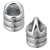 Stainless Steel End Caps, blacken Approx 6.5mm 