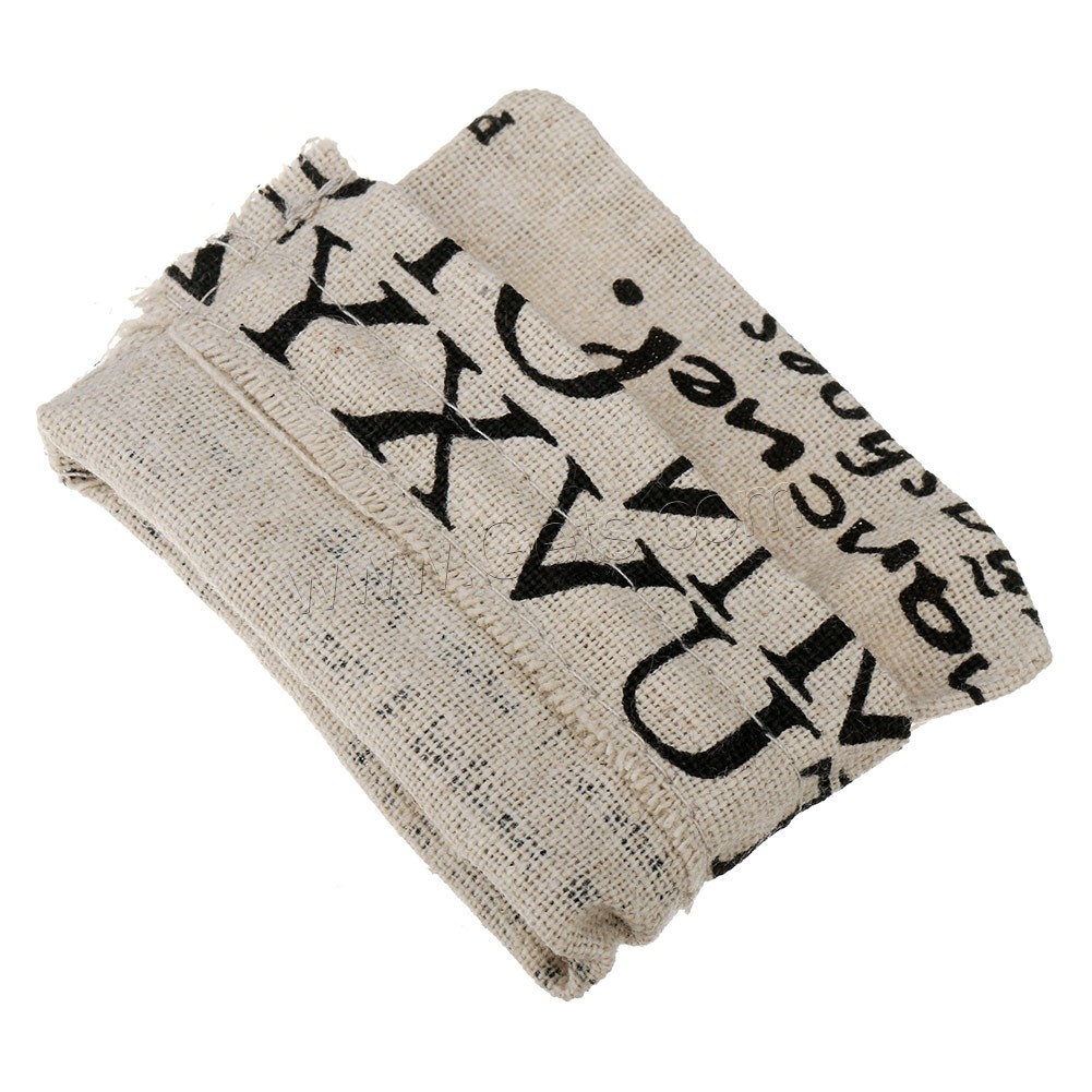 Baumwollgewebe Kordelzugbeutel, mit Hanfgarn, Rechteck, verschiedene Größen vorhanden & mit Brief Muster, 100PCs/Tasche, verkauft von Tasche