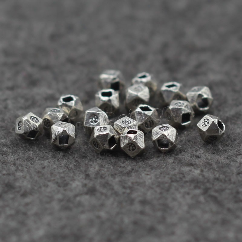 Thailand Sterling Silver Beads, Round, different size for choice & faceted, Approx 300PCs/Bag, Sold By Bag