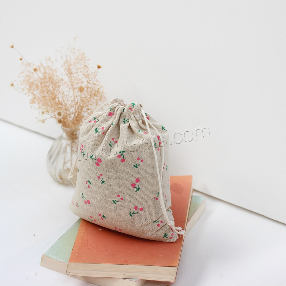 Cotton Fabric Drawstring Pouches, different size for choice, Sold By PC