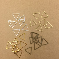 Brass Hoop Earring Components, Triangle, plated nickel, lead & cadmium free 
