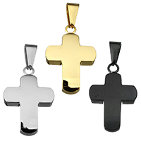 Нержавеющая сталь крест подвески, нержавеющая сталь, Kресты, Другое покрытие, Много цветов для выбора отверстие:Приблизительно продается PC