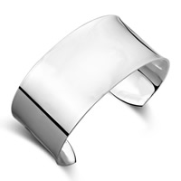 Brass Cuff Bangle, real silver plated, for woman, lead & cadmium free Inner Approx 61mm Approx 7.5 Inch 