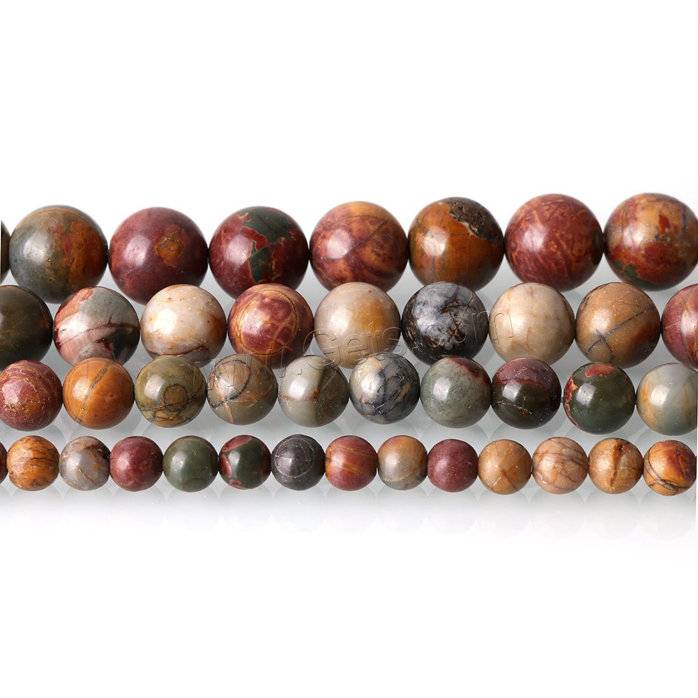 Perles en Turquoise naturelle, Rond, normes différentes pour le choix, rouge, Trou:Environ 0.5-1mm, Longueur:Environ 15 pouce, Vendu par brin